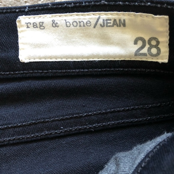 Rag & Bone black skinny frayed hem jeans - Picture 7 of 10